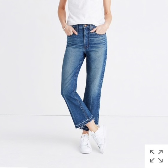 madewell retro crop bootcut jeans